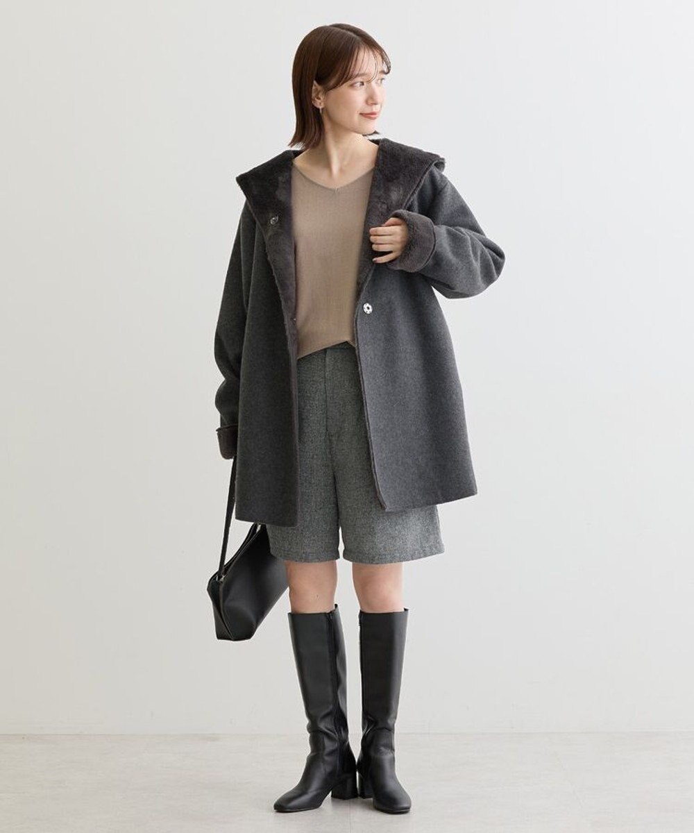 Green Parks 洗える　Ｖネックドルマンニットプルオーバー 