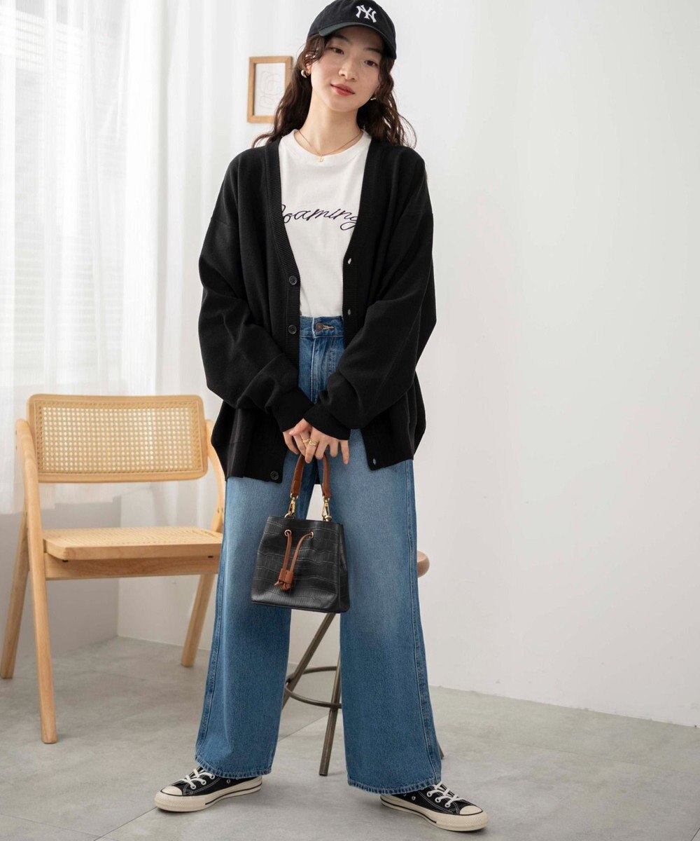 WEGO 【ユニセックス着用ITEM/紫外線対策/冷房対策】オーバーフィットドライタッチカーディガン 