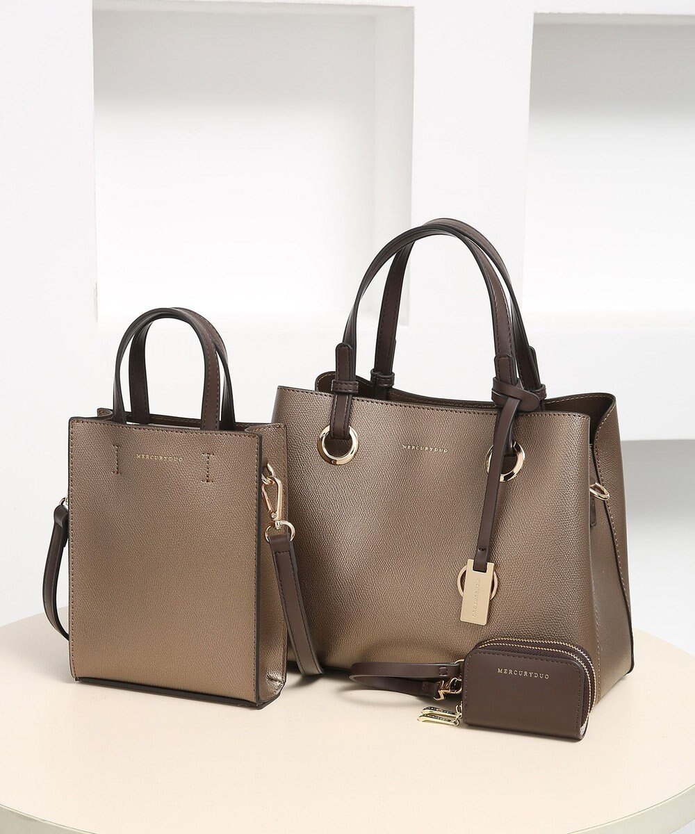 style code 【MERCURYDUO/マーキュリーデュオ】限定3点セット　①キーリング付両アオリハンドバッグ、②縦長ショルダーバッグパスポート入れ、③Wファスナースマートキーケース 