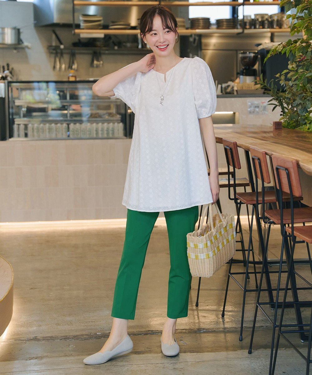 Tiaclasse L 日本製サーラドライ・テーパードパンツ 