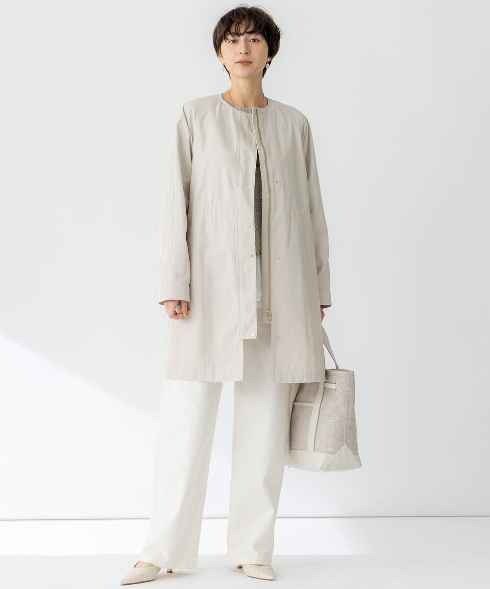 23区 S 【撥水加工】ライトツイル ノーカラーコート 