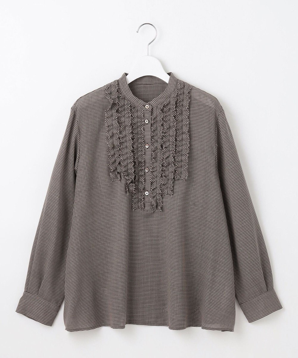 自由区 【セットアップ対応・洗える】ハイツイストビエラフロントフリル ブラウス 