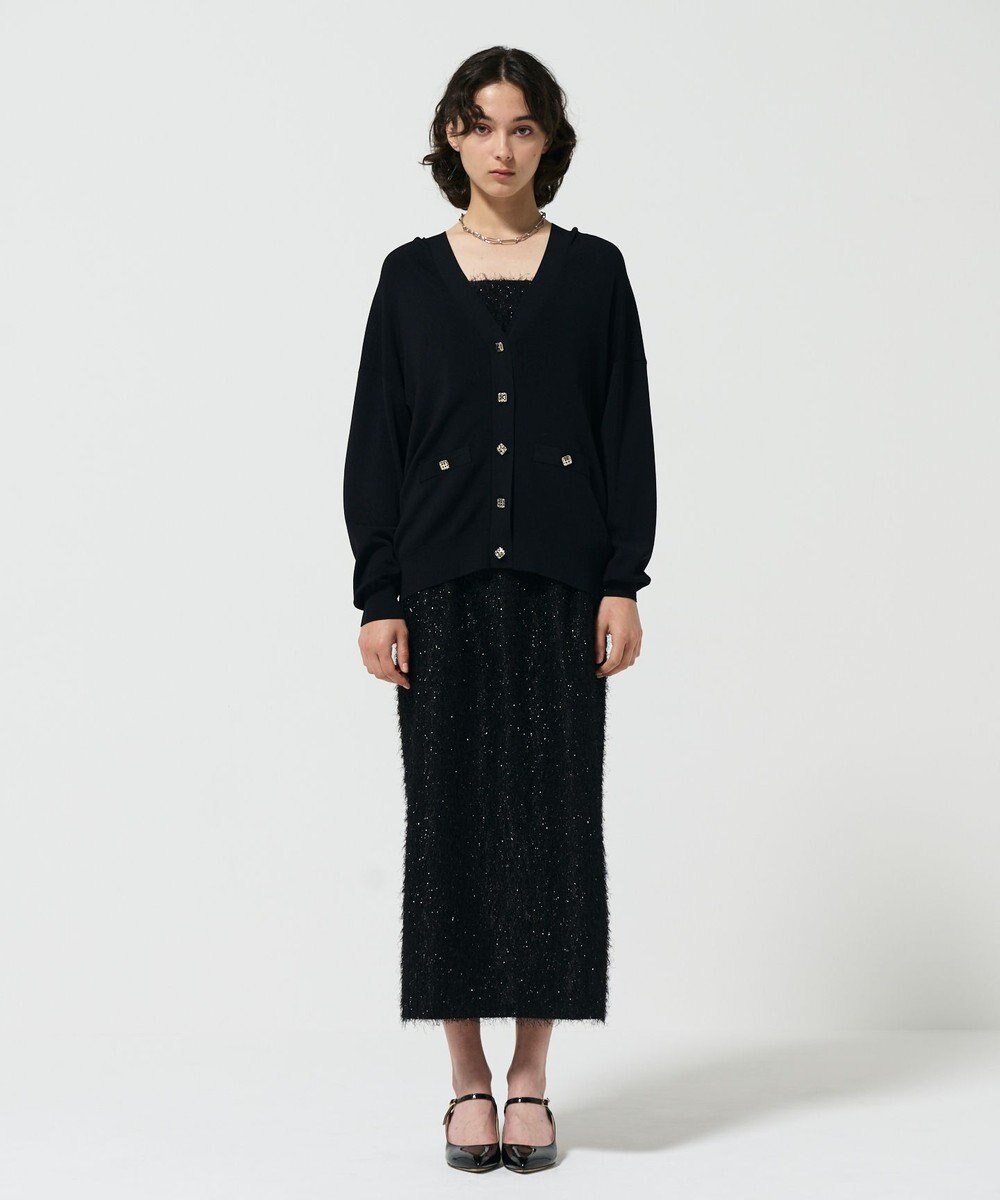 GRACE CONTINENTAL フリンジジャガードタイトスカート 