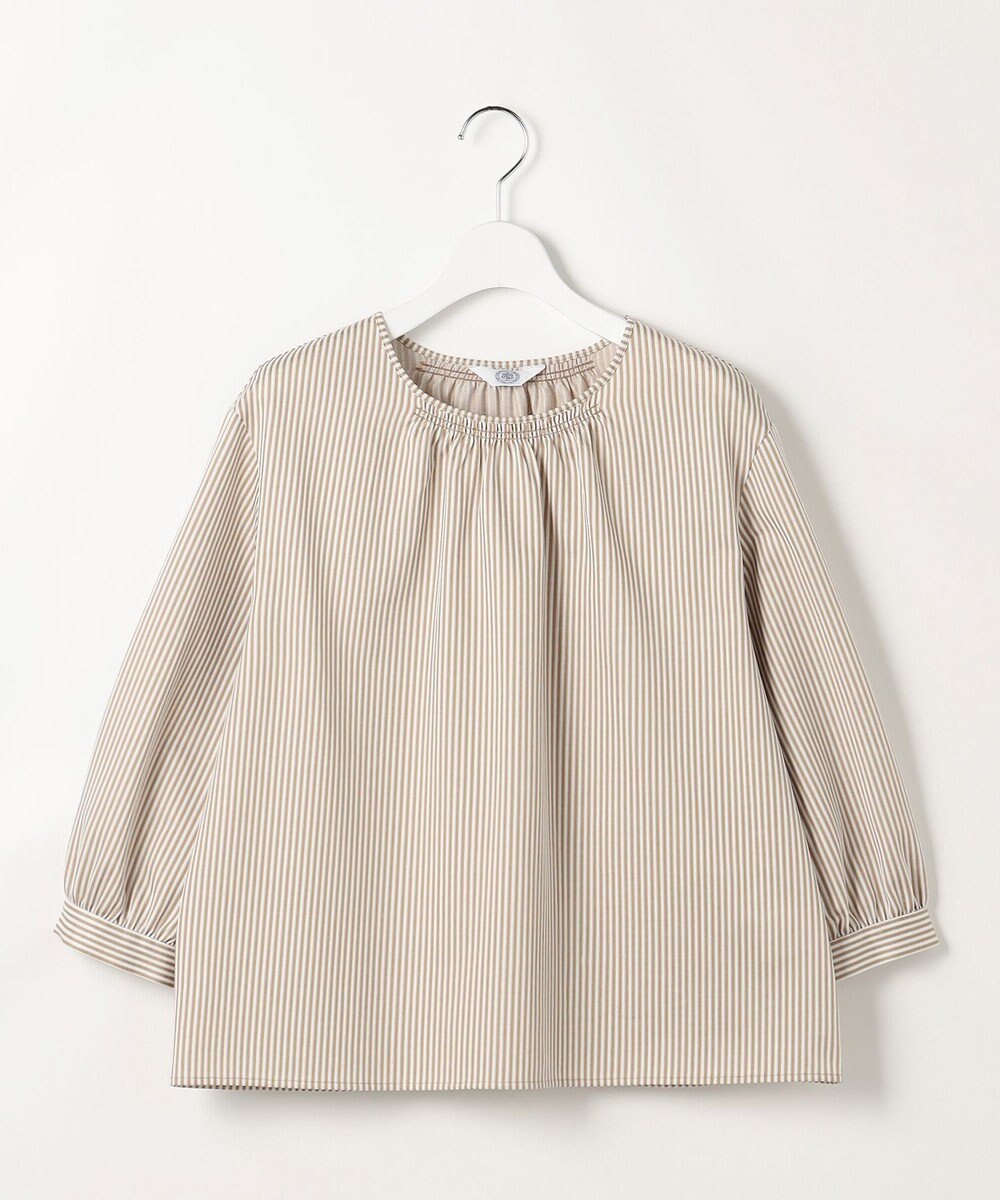 J.PRESS LADIES ストライプジャカード ラウンドネック カットソー 