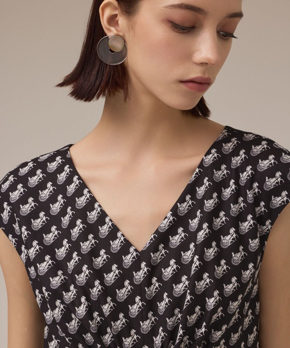 GRACE CONTINENTAL ホースプリントサロペット 