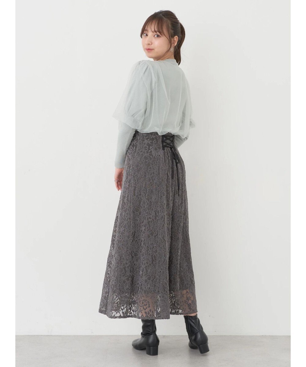 earth music&ecology チュールドッキングニットプルオーバー 