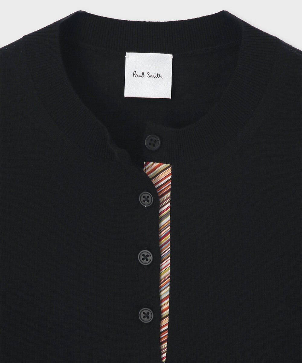Paul Smith ドレープウール ストライプ ヘンリーネック ニット 