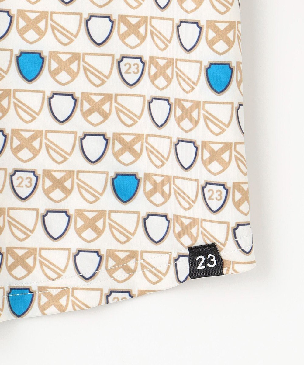 23区GOLF 【WOMEN】【UVカット】エンブレム柄ポロシャツ 