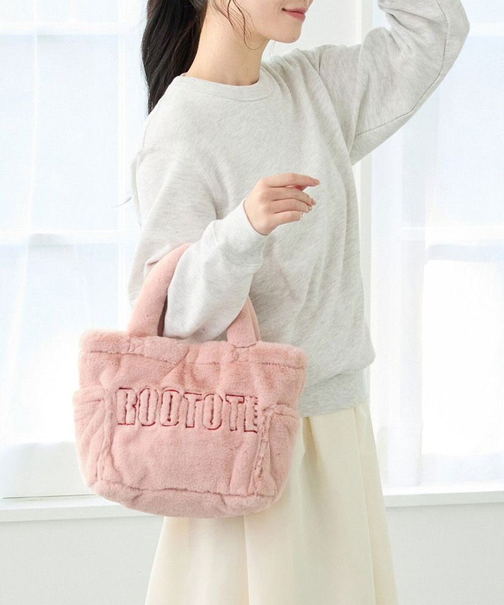 ROOTOTE 3637【ふわふわ】SC.スクエア.ファー.ロゴ-A 