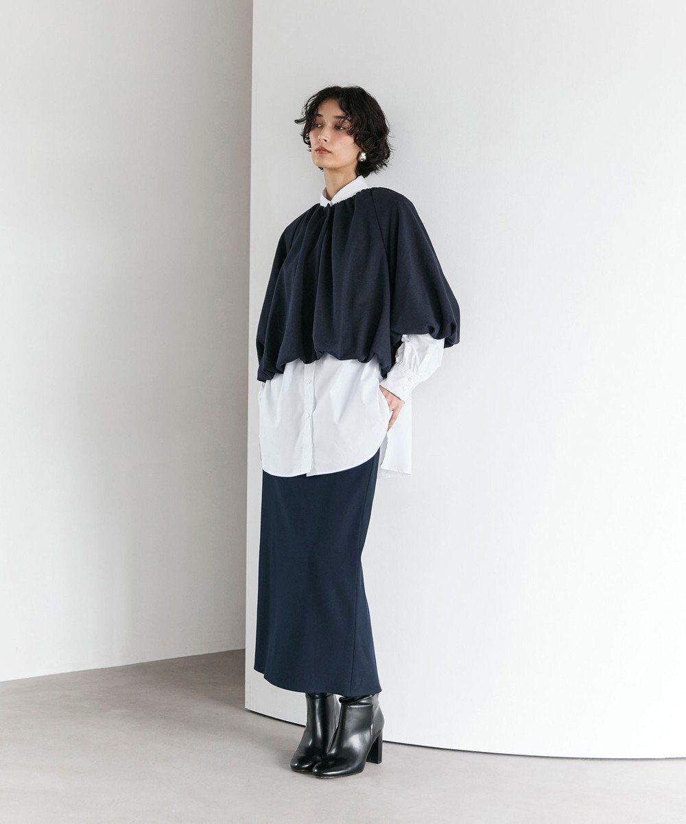 #Newans 【セレモニーにも】〈亀恭子さんコラボ〉美シルエットロングタイトスカート 