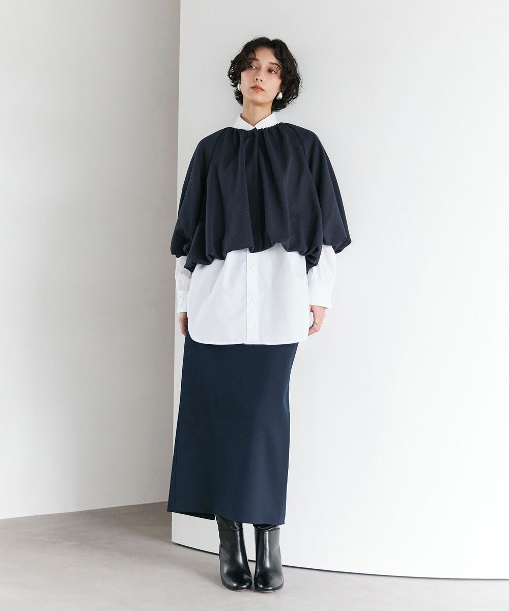 #Newans 【セレモニーにも】〈亀恭子さんコラボ〉美シルエットロングタイトスカート 