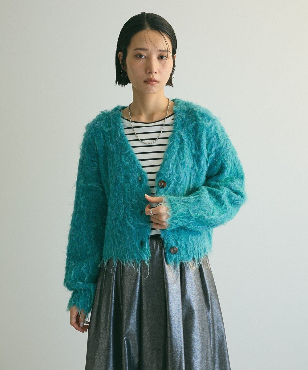 Green Parks armonia．シャギーショートカーディガン 