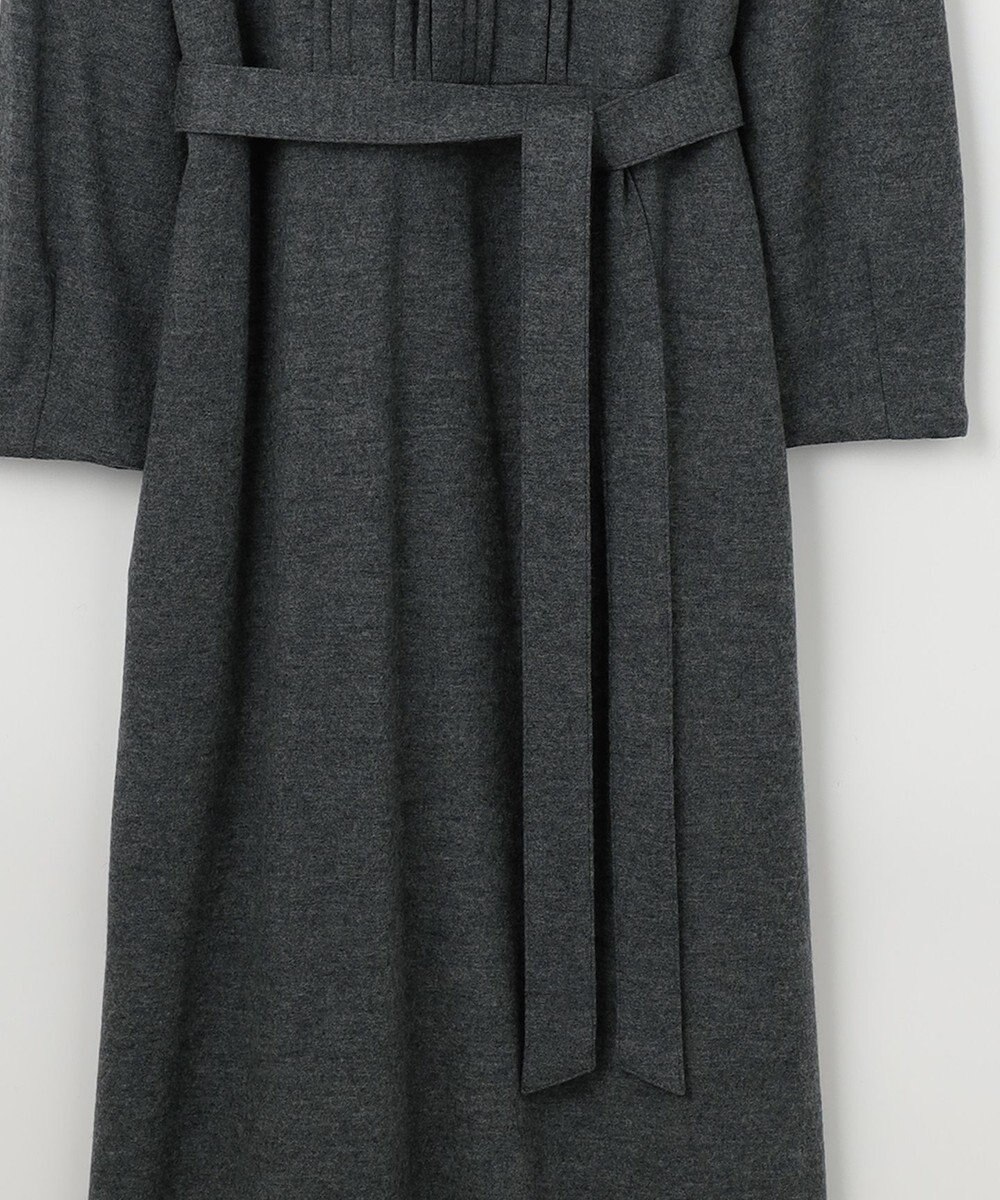 J.PRESS LADIES L 【セットアップ対応】ウールスムース タックディテール ワンピース 