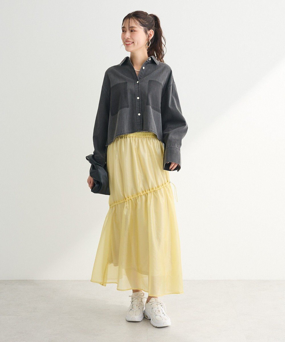 Green Parks ショート丈デニムシャツ 