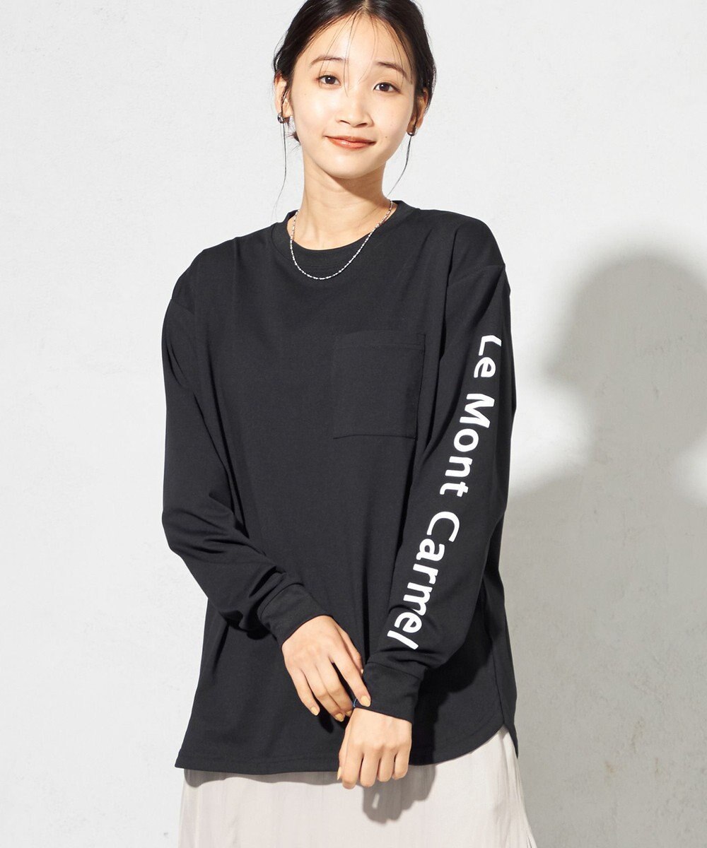SHARE PARK LADIES 【UNISEX】吸水速乾 ショルダーロゴロングスリーブTシャツ（S・Mサイズ） 
