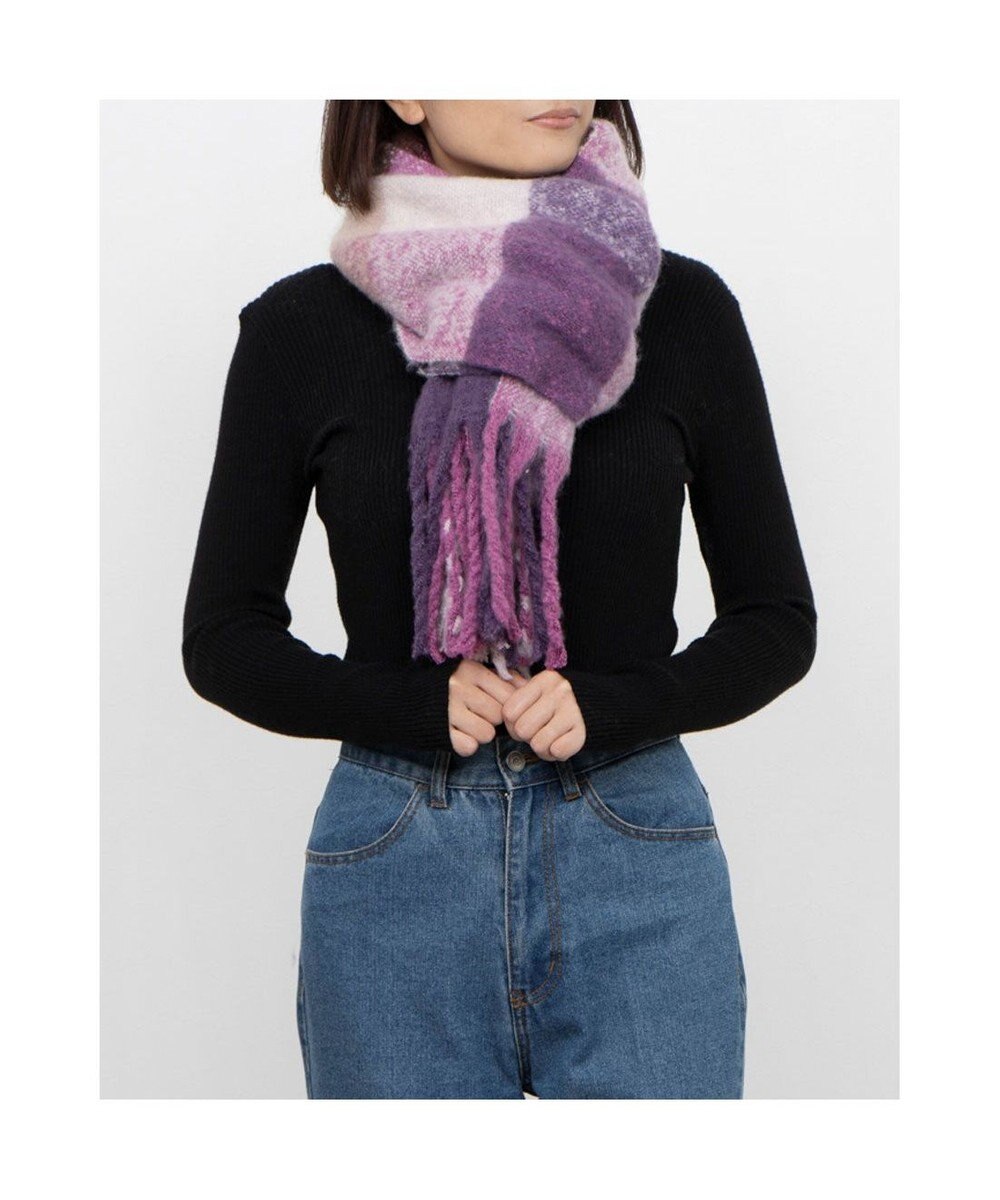 UNBILLION カシュネ cache nez / リサイクルポリブロックチェックストール 