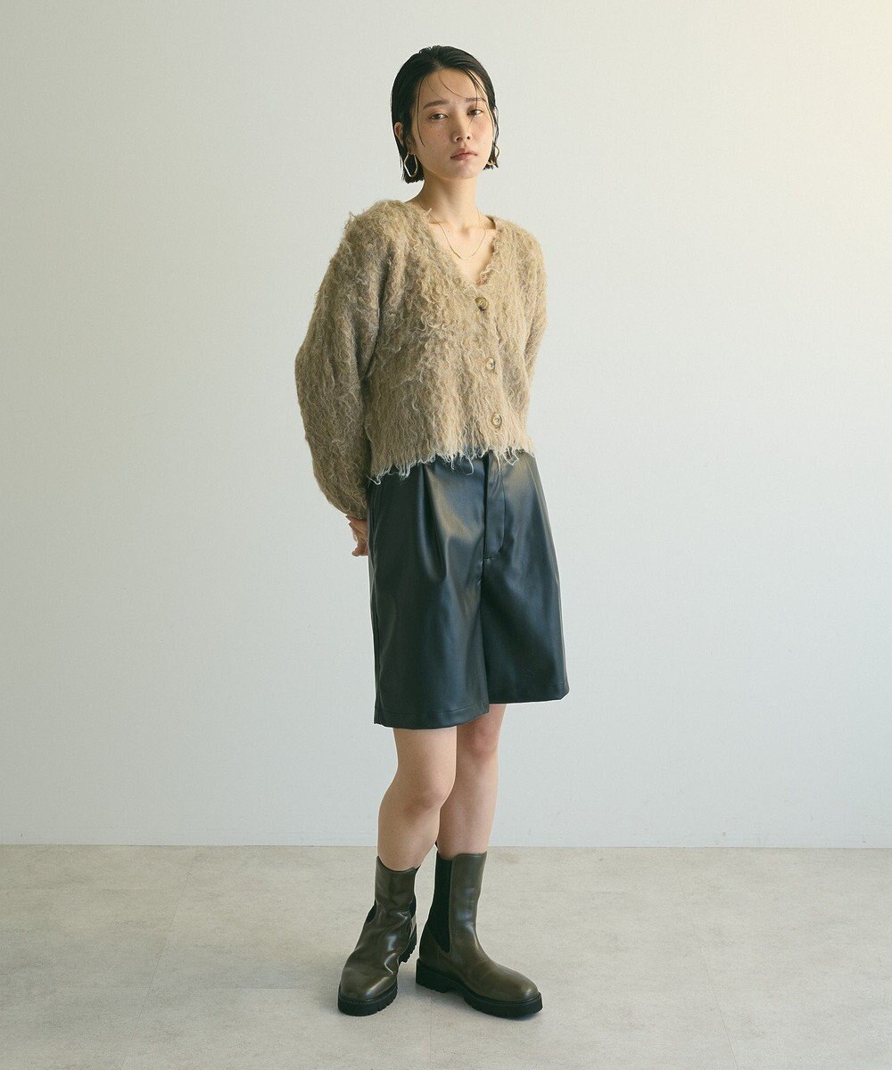 Green Parks armonia．シャギーショートカーディガン 