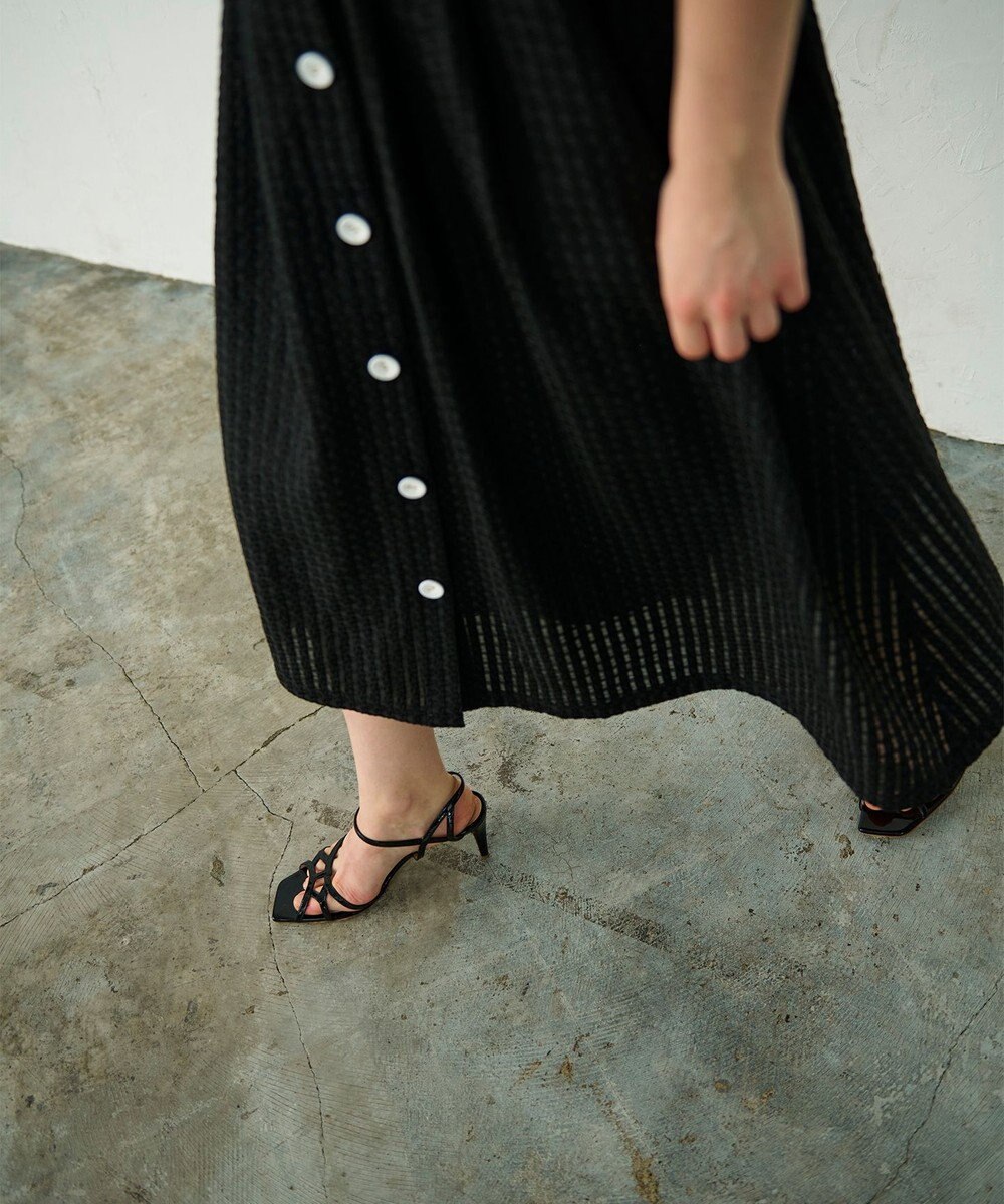 GRACE CONTINENTAL シアーチェックシャツワンピース 