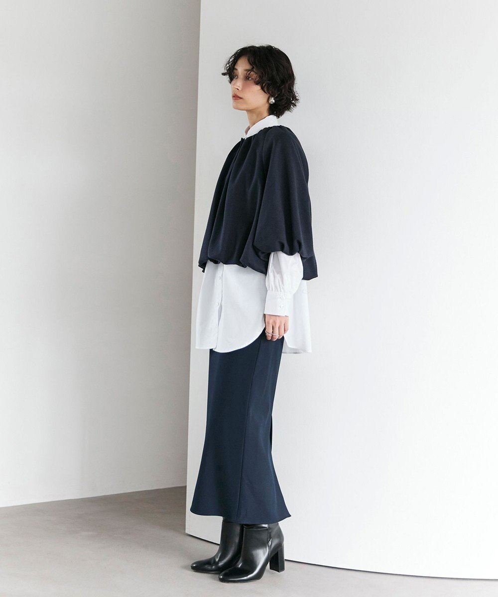 #Newans 【セレモニーにも】〈亀恭子さんコラボ〉美シルエットロングタイトスカート 