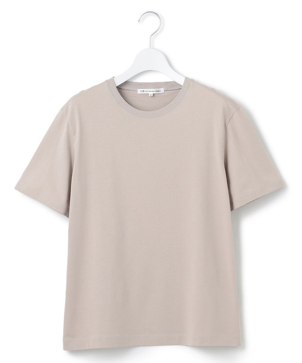 23区 L 【洗える】コンパクトヤーン スムース Tシャツ 