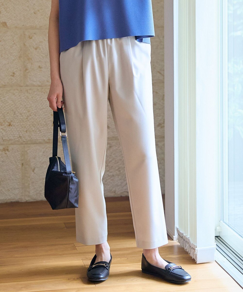 ANY 【ウエストゴム】イージーケアライトストレッチテーパードパンツ 