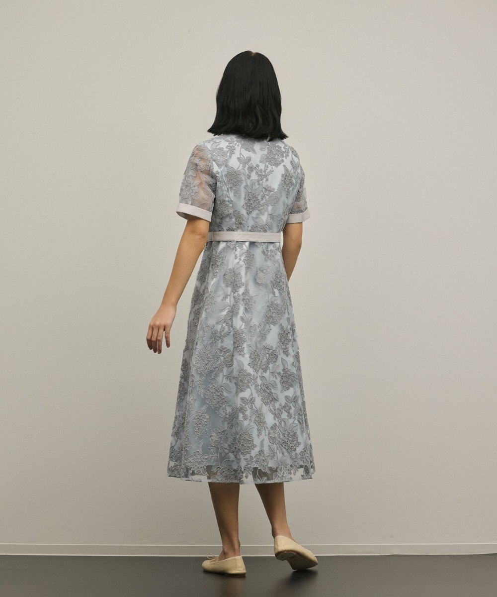 GRACE CONTINENTAL フラワーコード刺繍ワンピース 