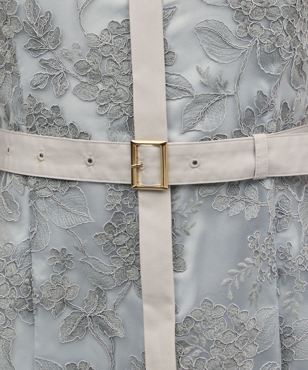 GRACE CONTINENTAL フラワーコード刺繍ワンピース 