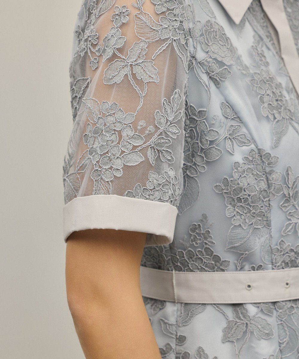 GRACE CONTINENTAL フラワーコード刺繍ワンピース 