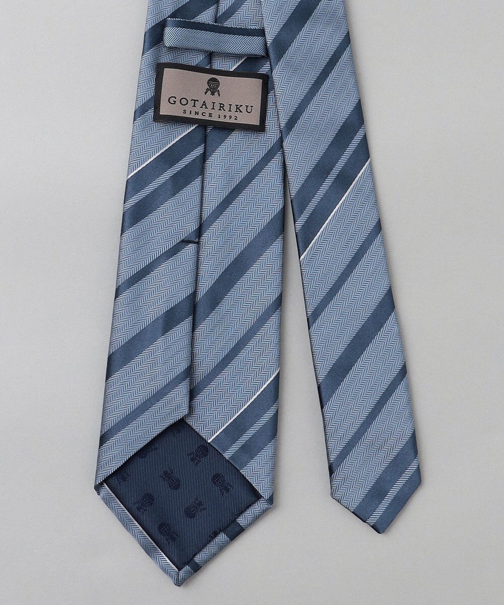 GOTAIRIKU  GOTAIRIKU別注【日本製】シルク ネクタイ_レジメンタル柄 