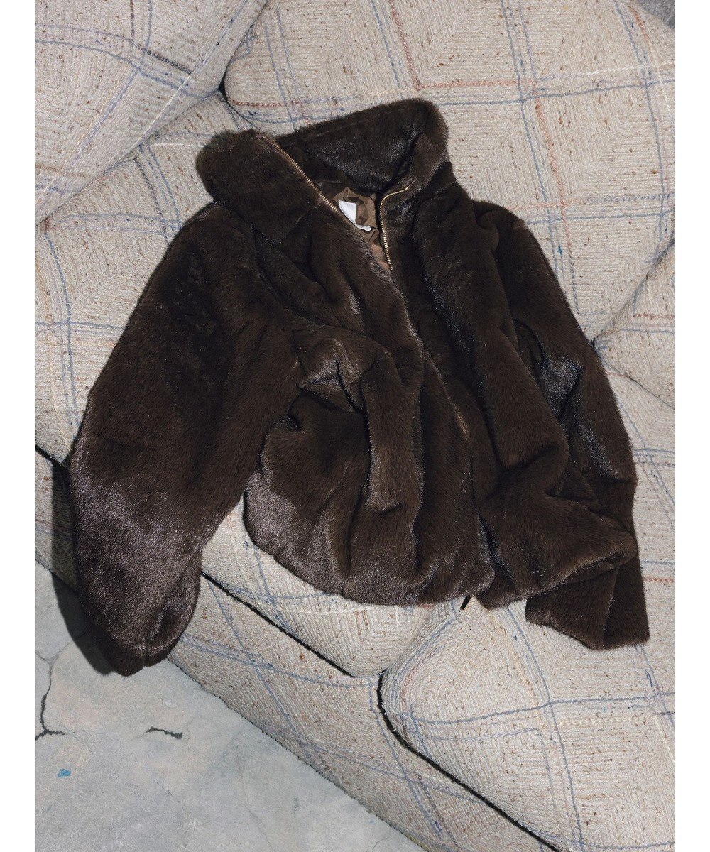 Te chichi 【宮本茉由着用】グラデーションファースタンドジャケット 