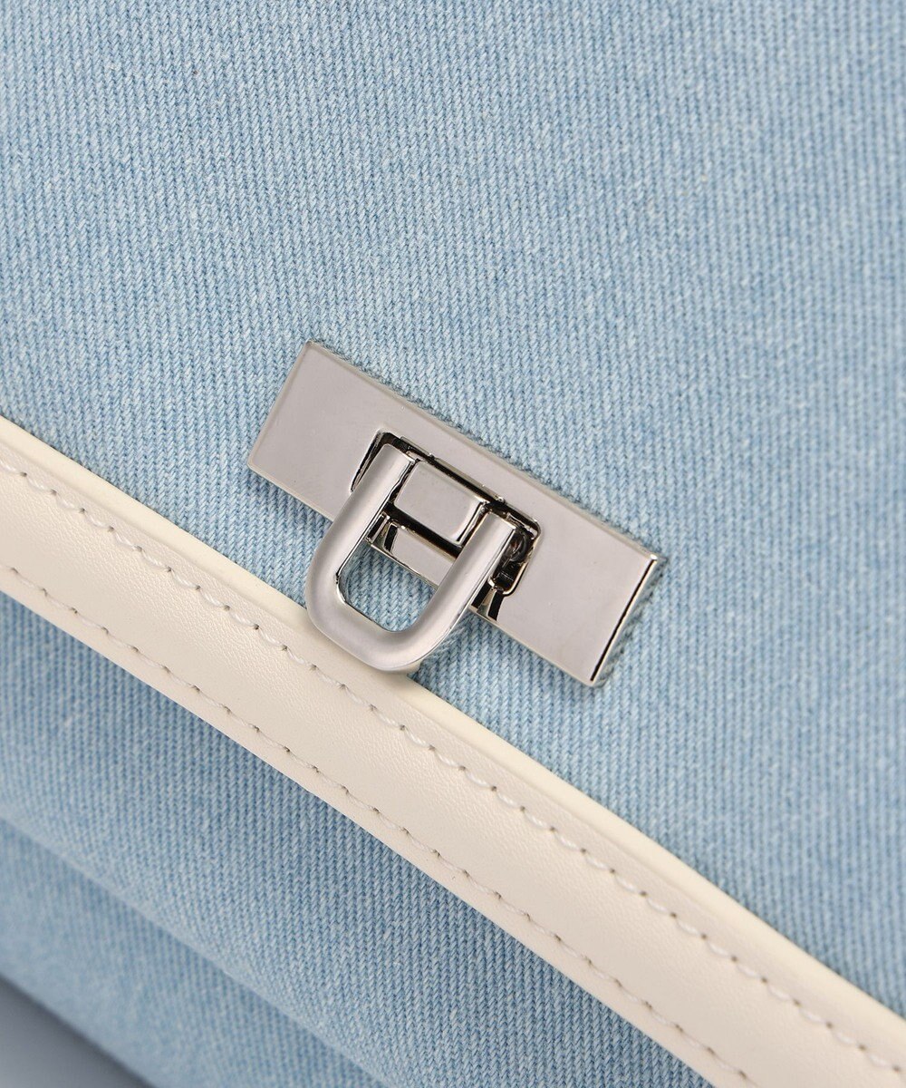 style code 【MERCURYDUO/マーキュリーデュオ】デニムコンビ　フラップハンドバッグ 