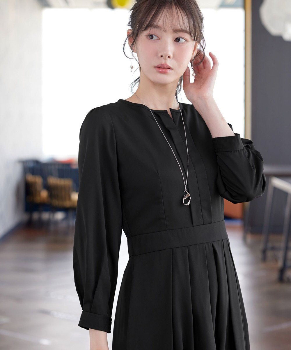 Tiaclasse 【セレモニー・新色追加】キーネックフレアワンピース 