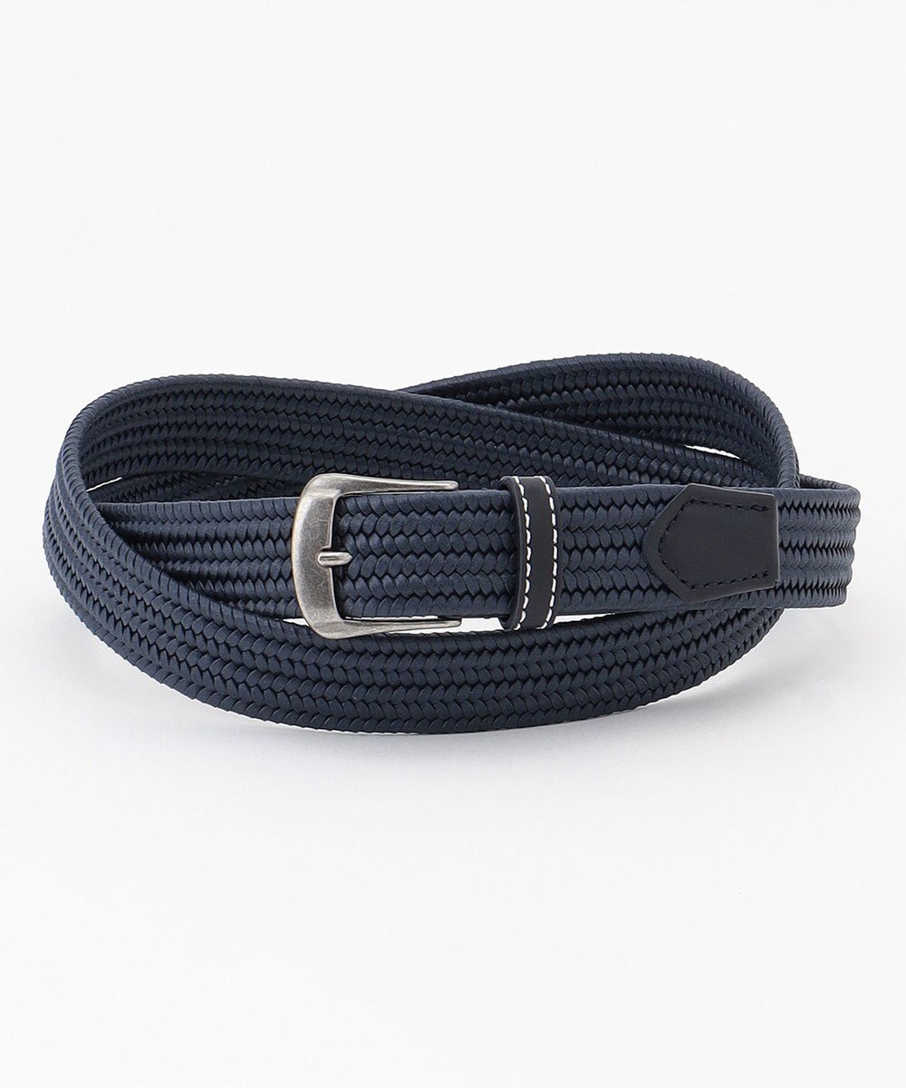 JOSEPH ABBOUD 【キングサイズ・イタリア素材・ストレッチ・日本製】ソリッドメッシュ ベルト 