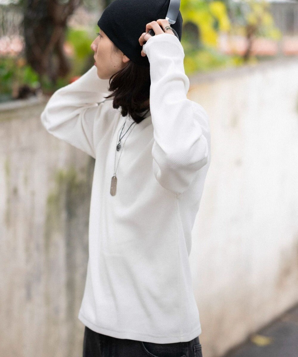 WEGO 【ユニセックス着用ITEM/MLサイズ展開】ワッフルT（LS） 