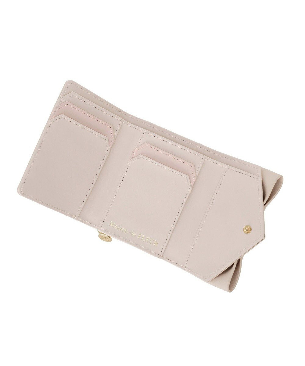 Maison de FLEUR キルティングFリボンウォレット 