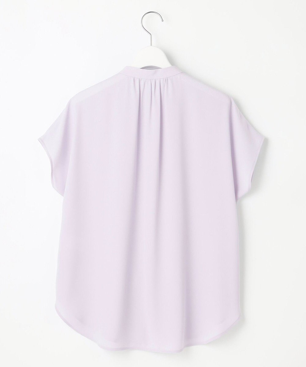 23区 S 【洗える】バックサテンアムンゼン パール釦 ブラウス 