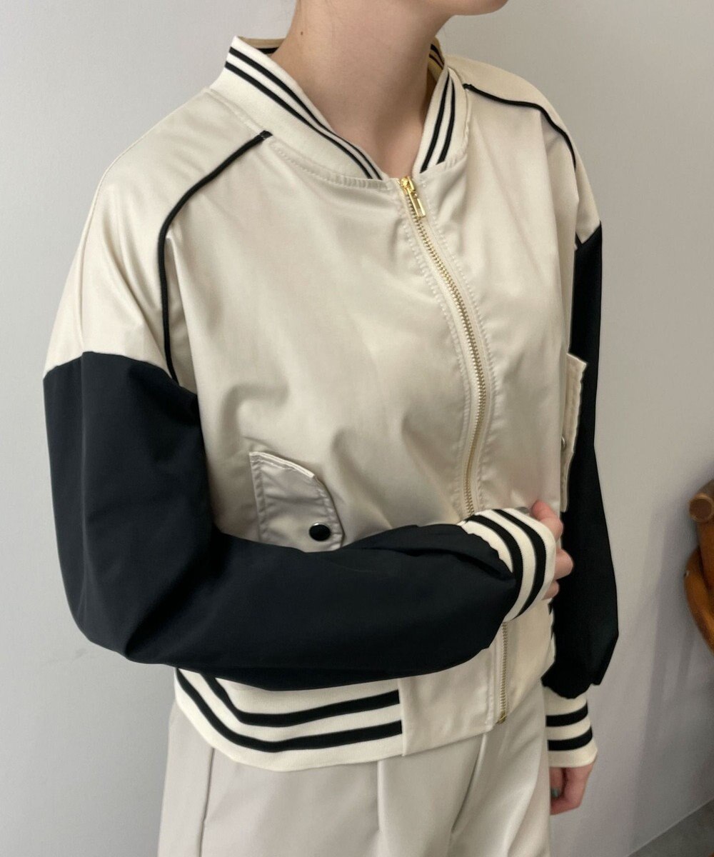 WEGO 配色デザインブルゾン 