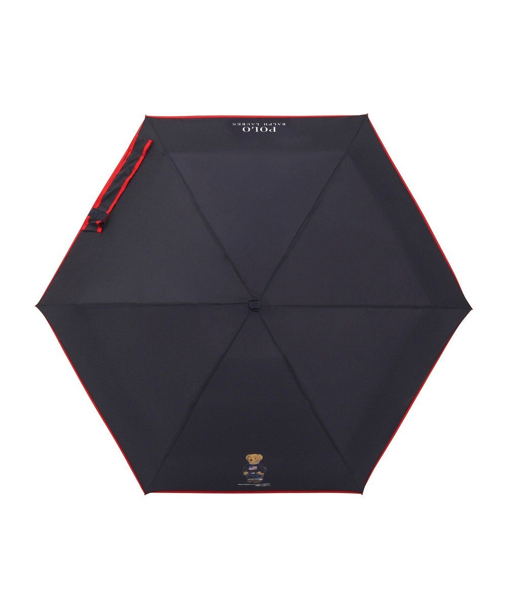 MOONBAT POLO RALPH LAUREN(ポロ ラルフローレン)FLAG BEAR 無地 折りたたみ傘 簡単開閉 