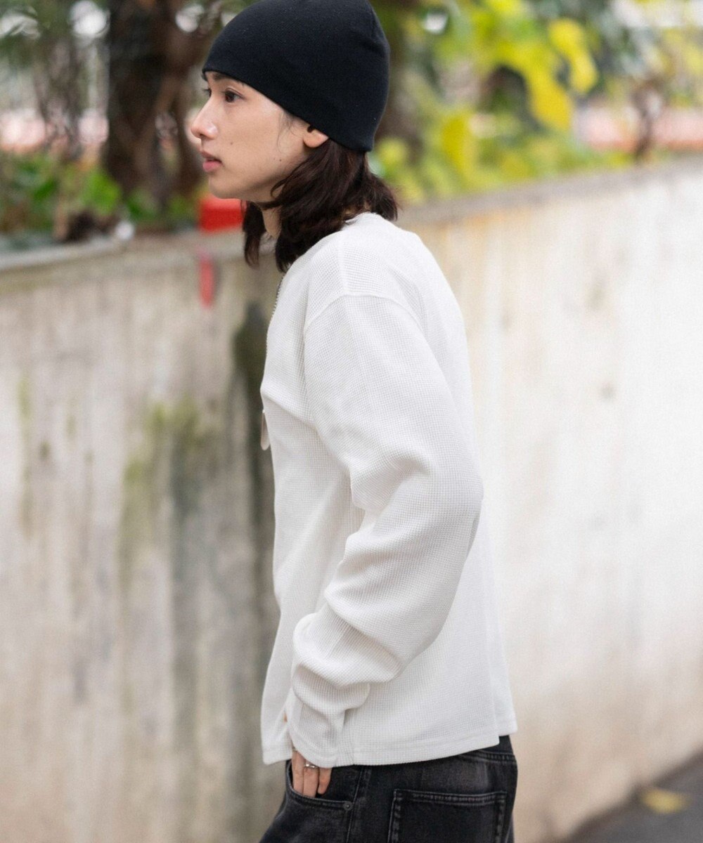 WEGO 【ユニセックス着用ITEM/MLサイズ展開】ワッフルT（LS） 