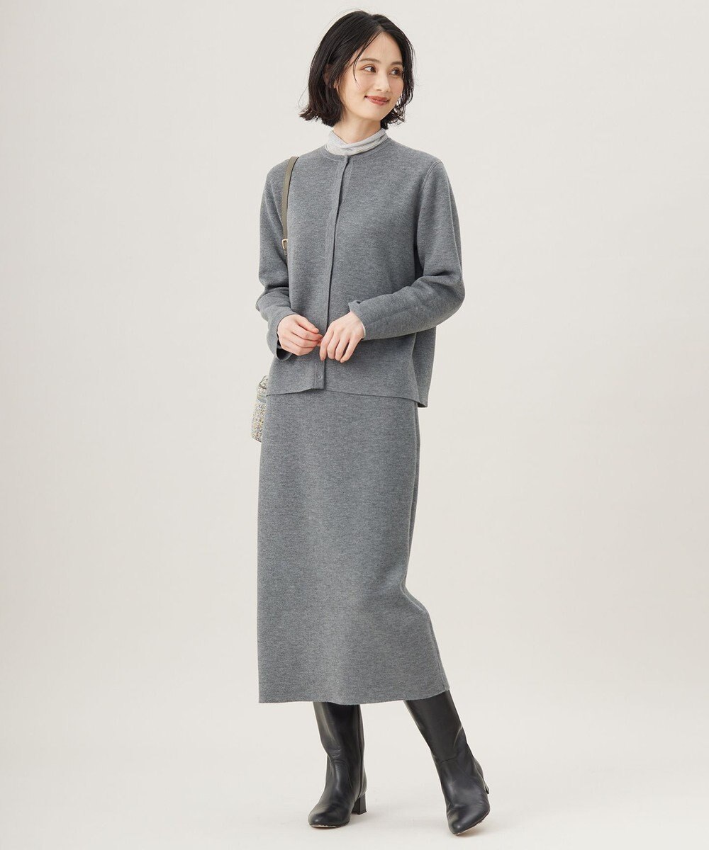 自由区 L 【洗える】ラメボーダー ニット 