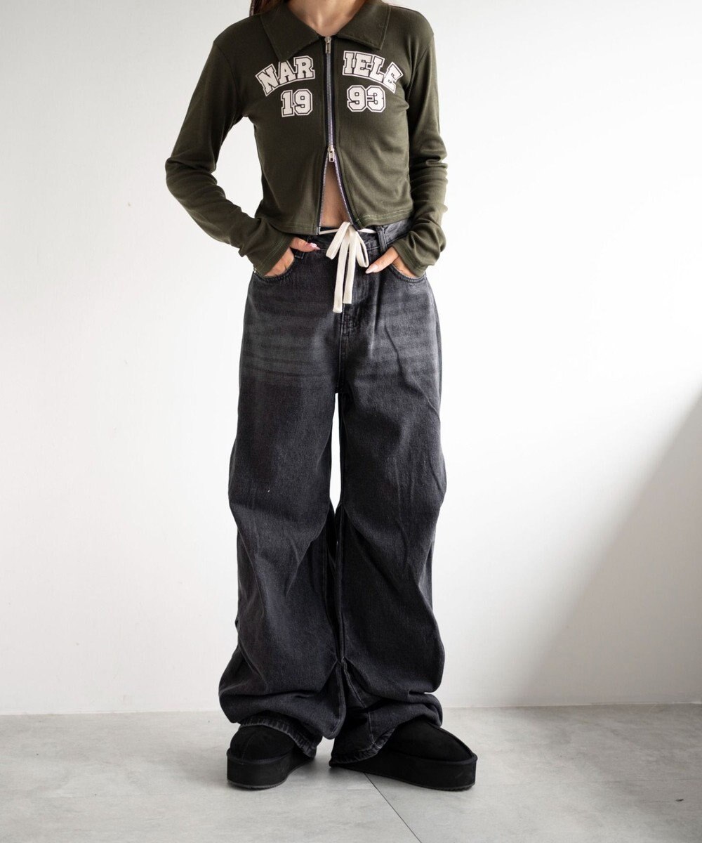 WEGO WジップナンバリングロゴロンT 