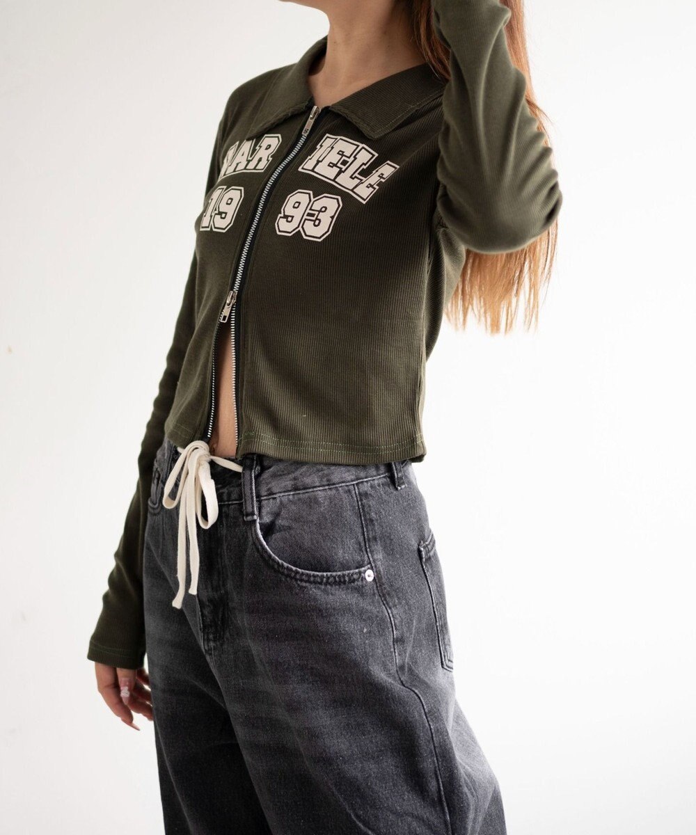 WEGO WジップナンバリングロゴロンT 