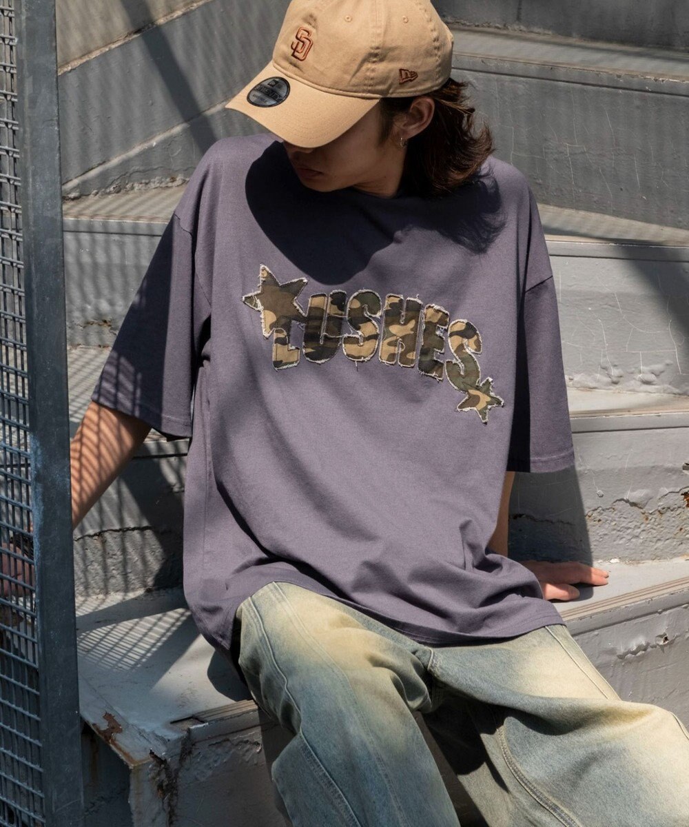 WEGO ダメージアップリケグラフィックT（SS） 