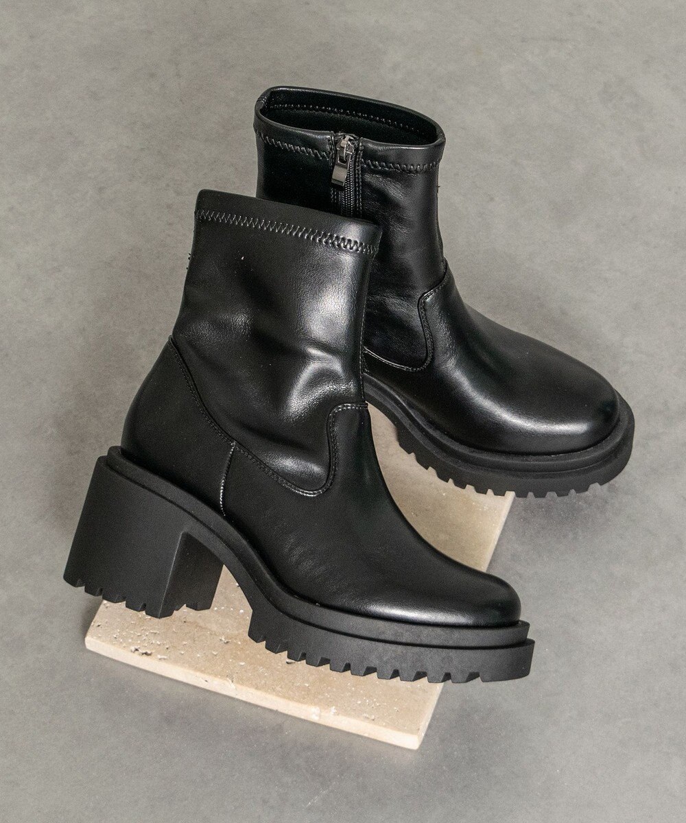 Bridget Birkin 【Round About】厚底ラギットソールストレッチブーツ 