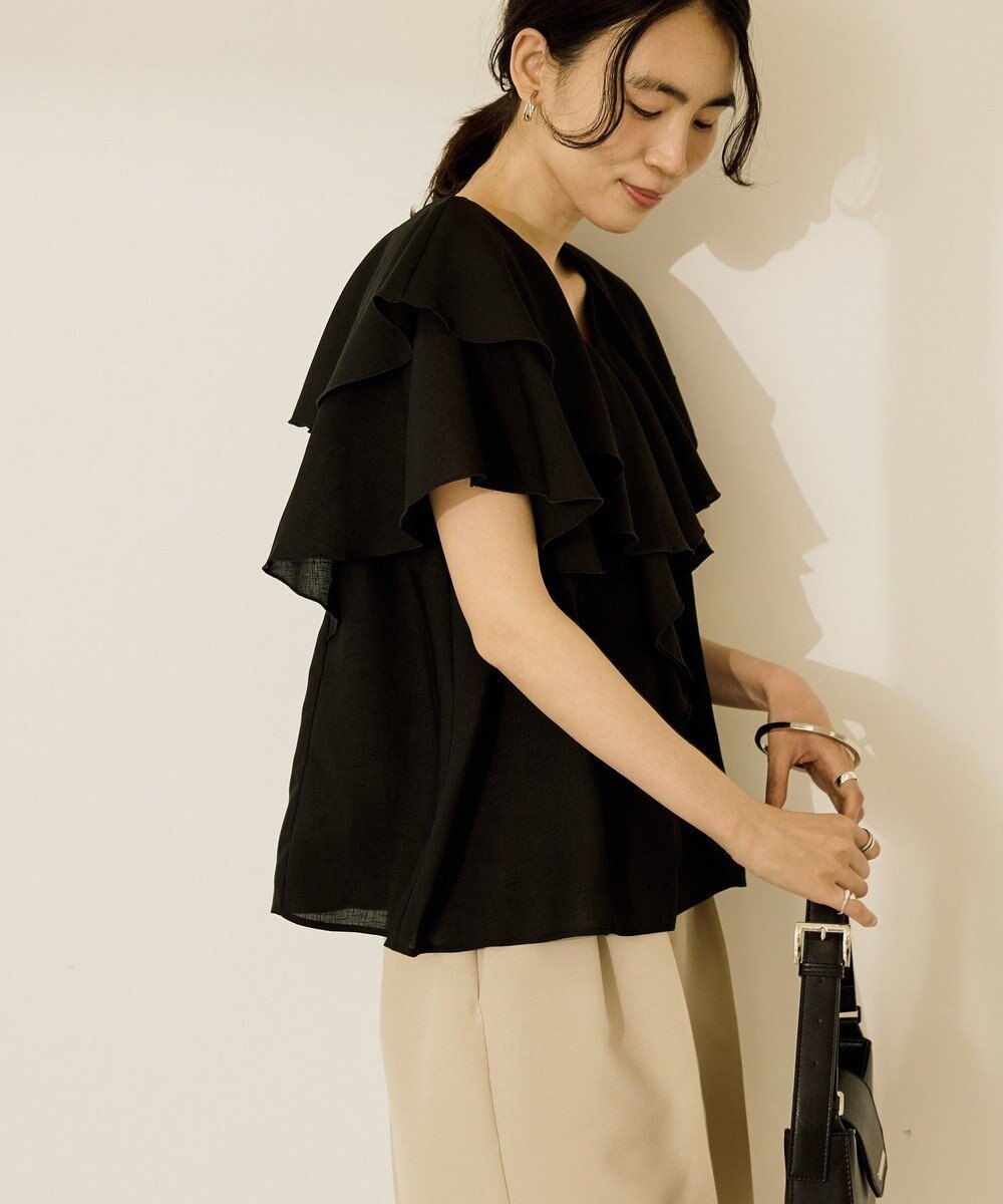 AMERICAN HOLIC イージーケアフリルシャツ 