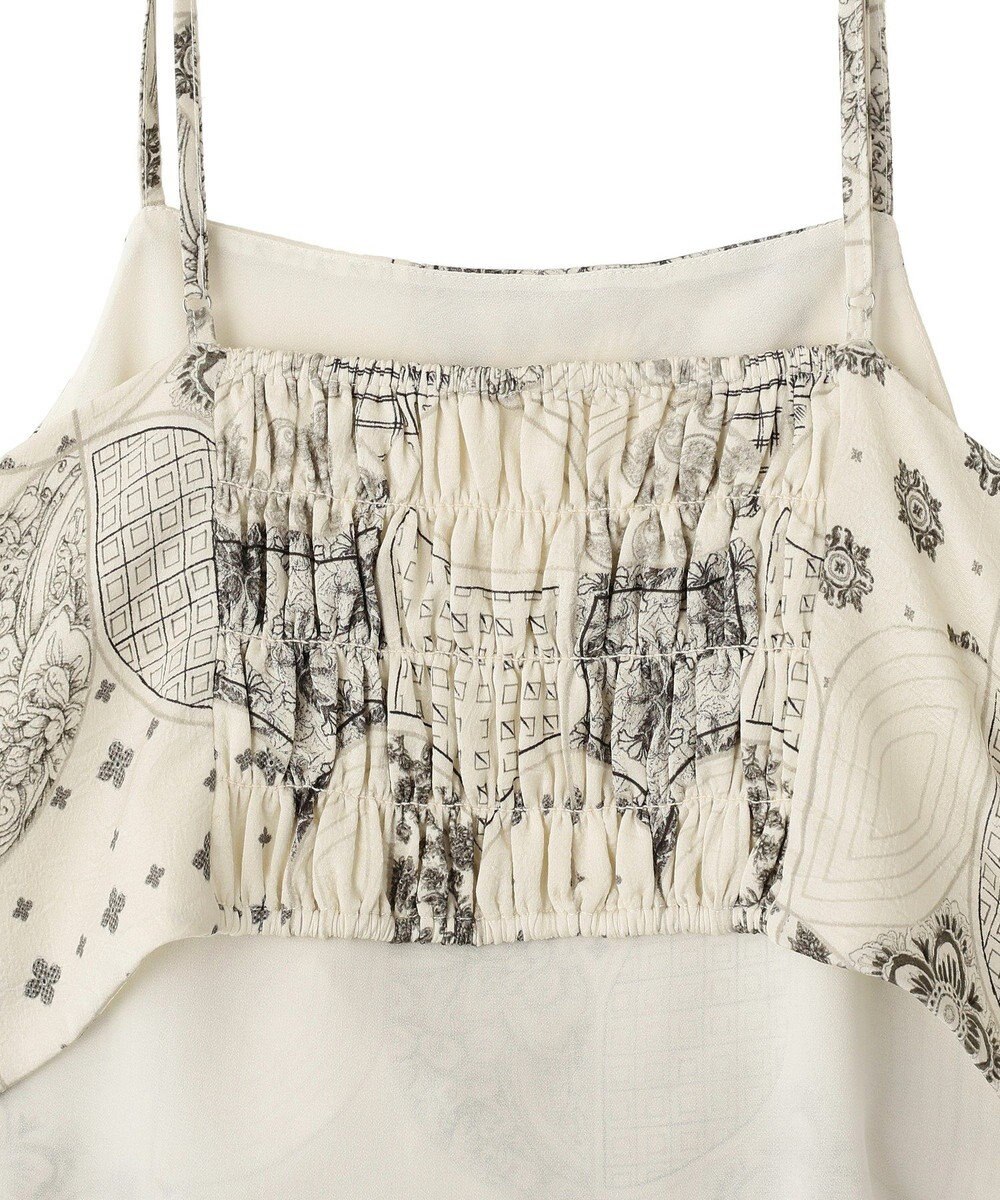 YECCA VECCA スカーフ柄オーバーキャミ 