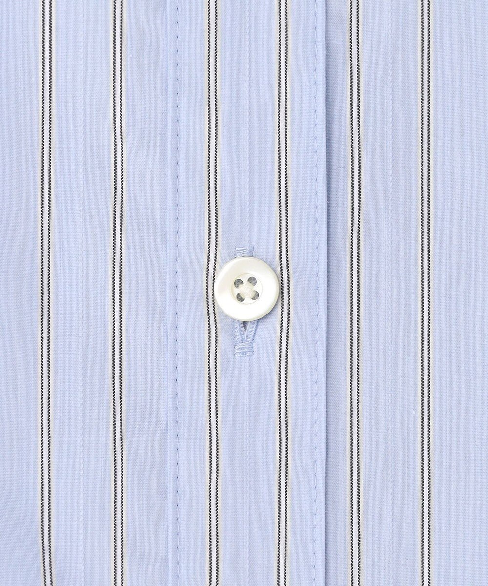 J.PRESS LADIES BEZコットンナイロン ストライプ シャツカラー ブラウス 