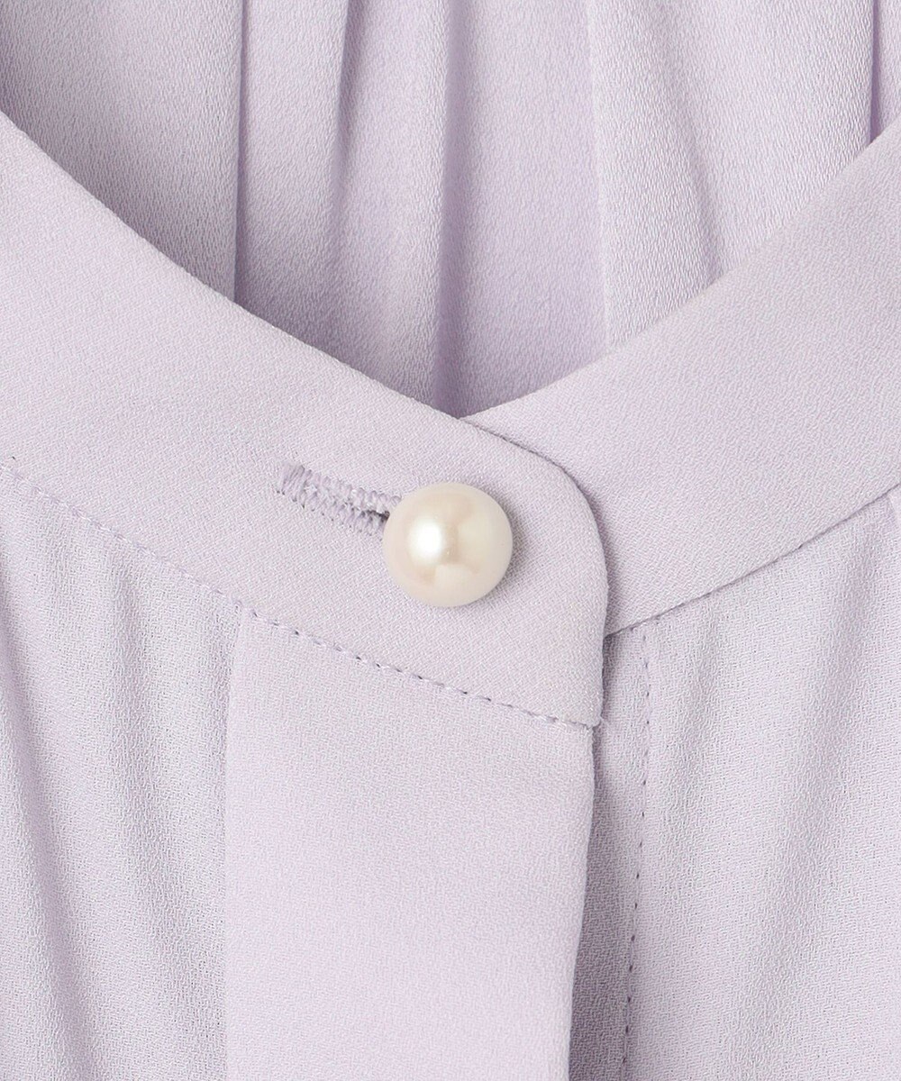 23区 S 【洗える】バックサテンアムンゼン パール釦 ブラウス 