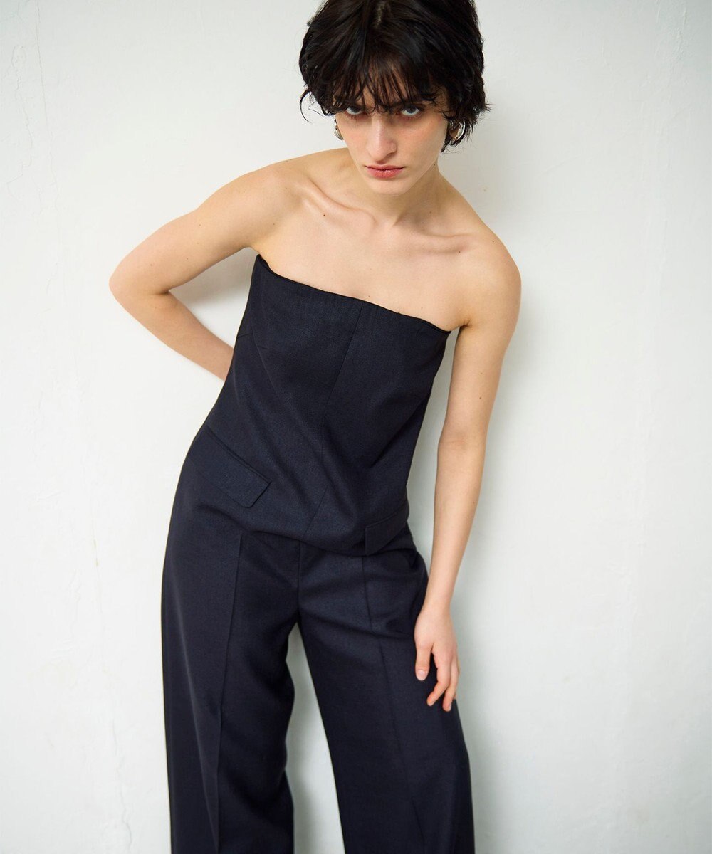 GRACE CONTINENTAL リネンタッチビスチェサロペ 