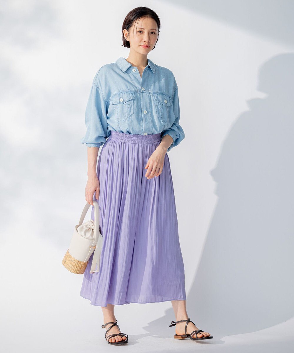 自由区 【WEB限定/洗える】ツイルギャザーパンツ 